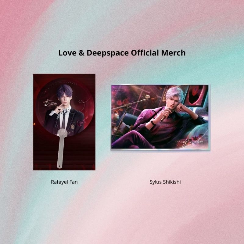 PO Love and Deepspace Official Merch Rafayel Sylus Shikishi Postcard Fan