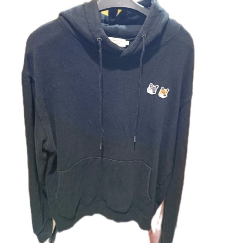 Hoodie Maison Kitsune Double Fox ~ Preloved sz L Fit XL