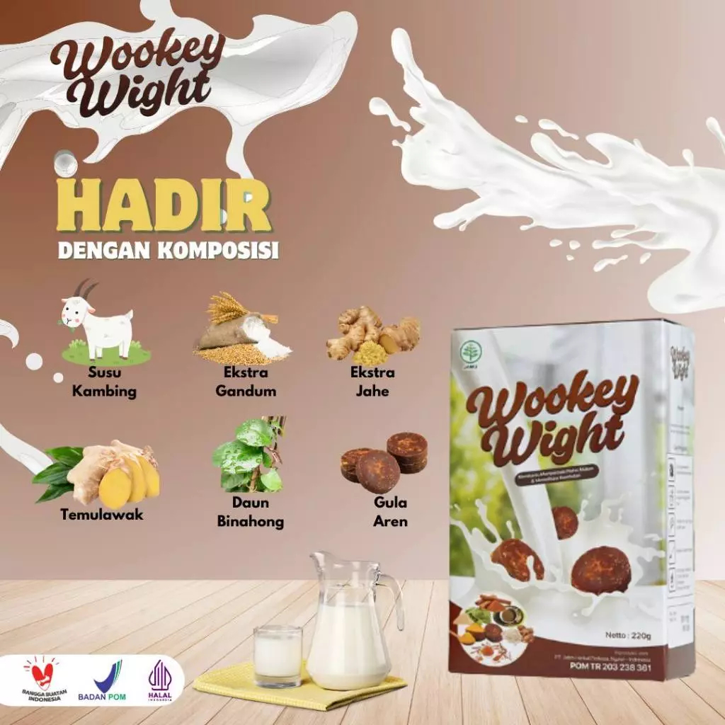 

[ DISKON 1 BOX ] Wookey Weight - Susu Penambah Berat Badan 220gr Paket Nutrisi No.1 Di Indonesia