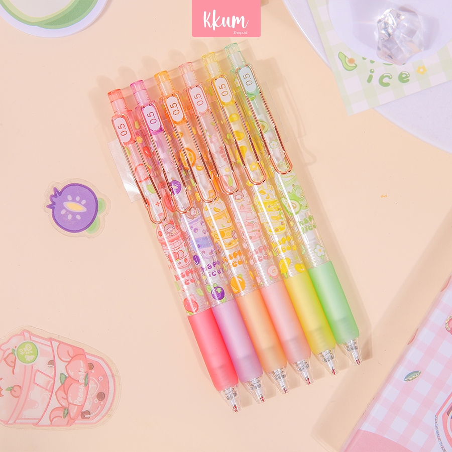 

1PCS 0.5mm Blind Box Pen Pulpen Gel Clip Cute