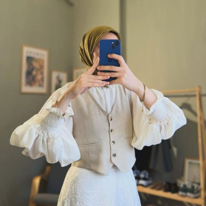 KODE J39W blazer vest korea import wanita kekinian Bahan japan twill  rompi Blazer Formal Premium  v