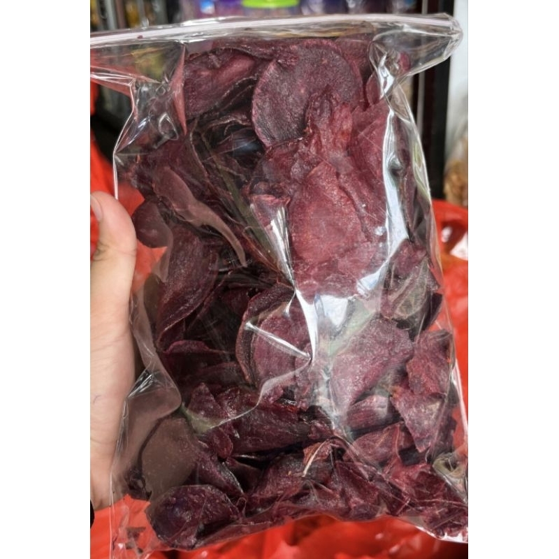 

Keripik ubi ungu kemasan pouch 200 gram