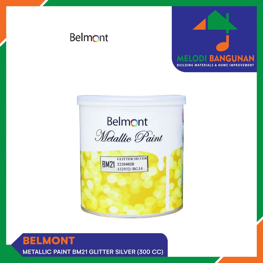 Belmont - Cat Tembok Interior Eksterior Metallic Bm21 .3L Glitter Silver