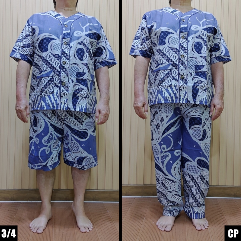 KODE R16H Aldari  Set Piyama Batik Pria Dewasa Ukuran Jumbo