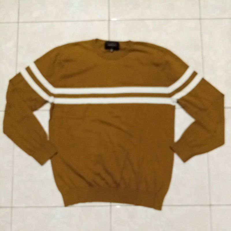 sweter rajut halus coklat size XXL