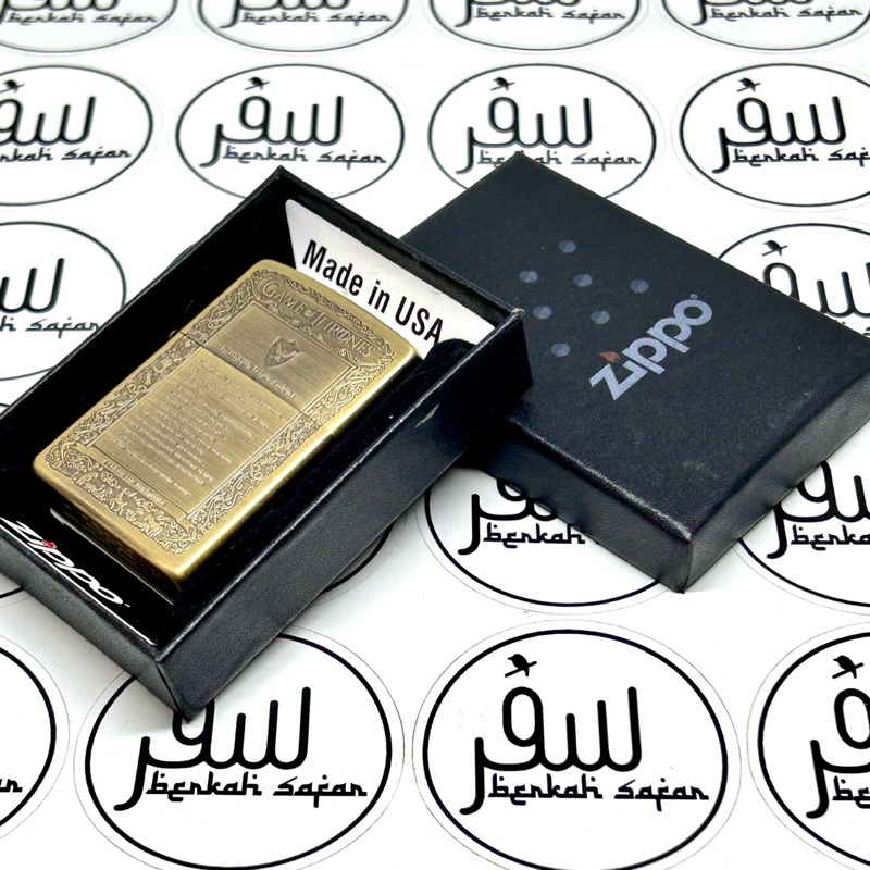 Korek Zippo Gold Game Of Thrones Matte Brush Original