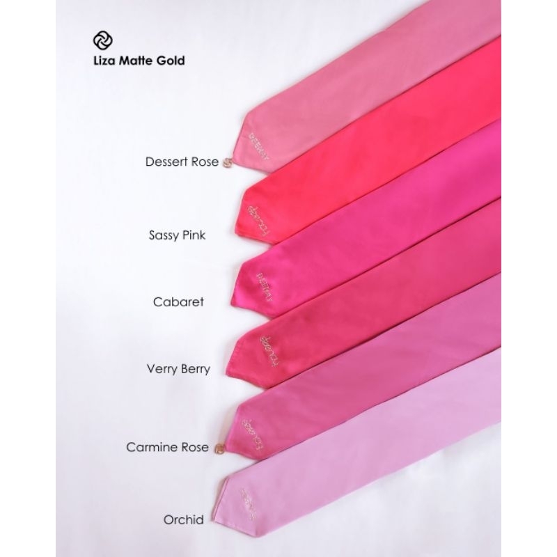 Hijab Segiempat Polos Deenay Liza Matte Pink Series||Carmine rose||Dustypink||Neon fuschia