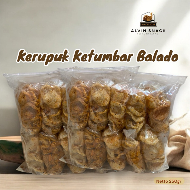 

paket Keupuk isi 10pcs Ketumbar Rasa Balado Cabe Kering Khas pekalongan