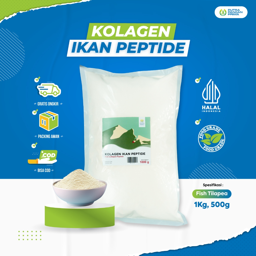 

Bubuk Kolagen Ikan Peptide Fish Collagen Powder Pure 100% 500gr 1kg