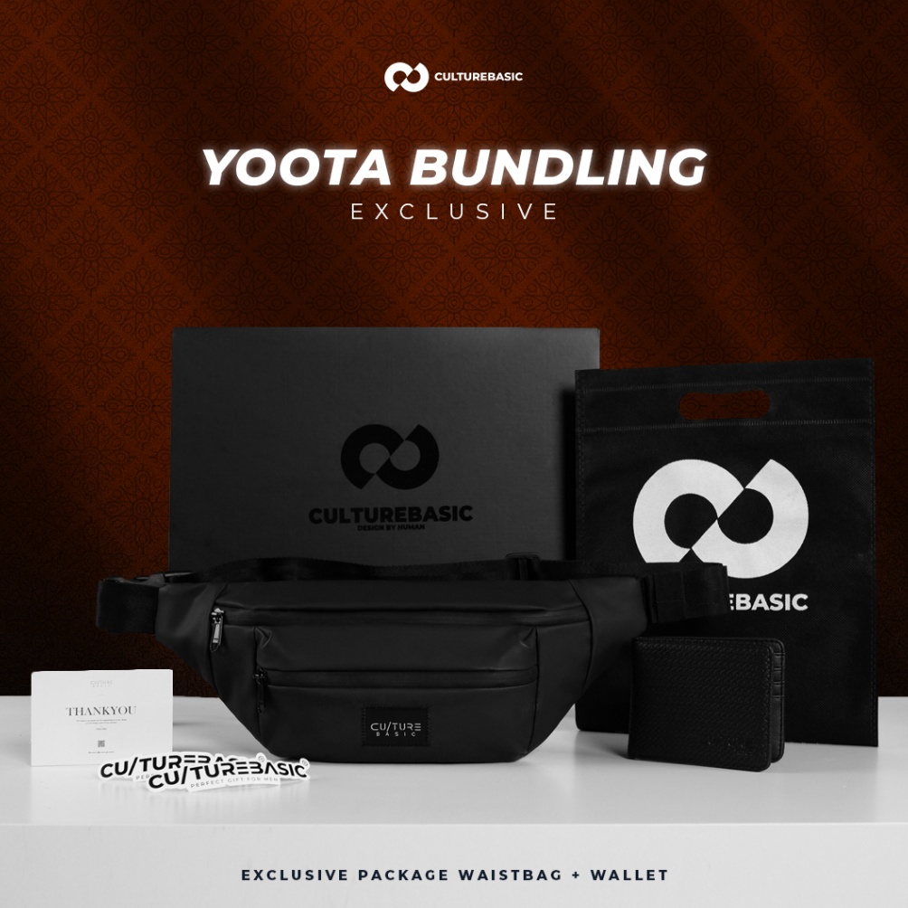 KODE T14Y Culture Basic  Yoota Bundling Yoota Waistbag  Dompet  Tas Selempang Pria Handbag Slingbag 