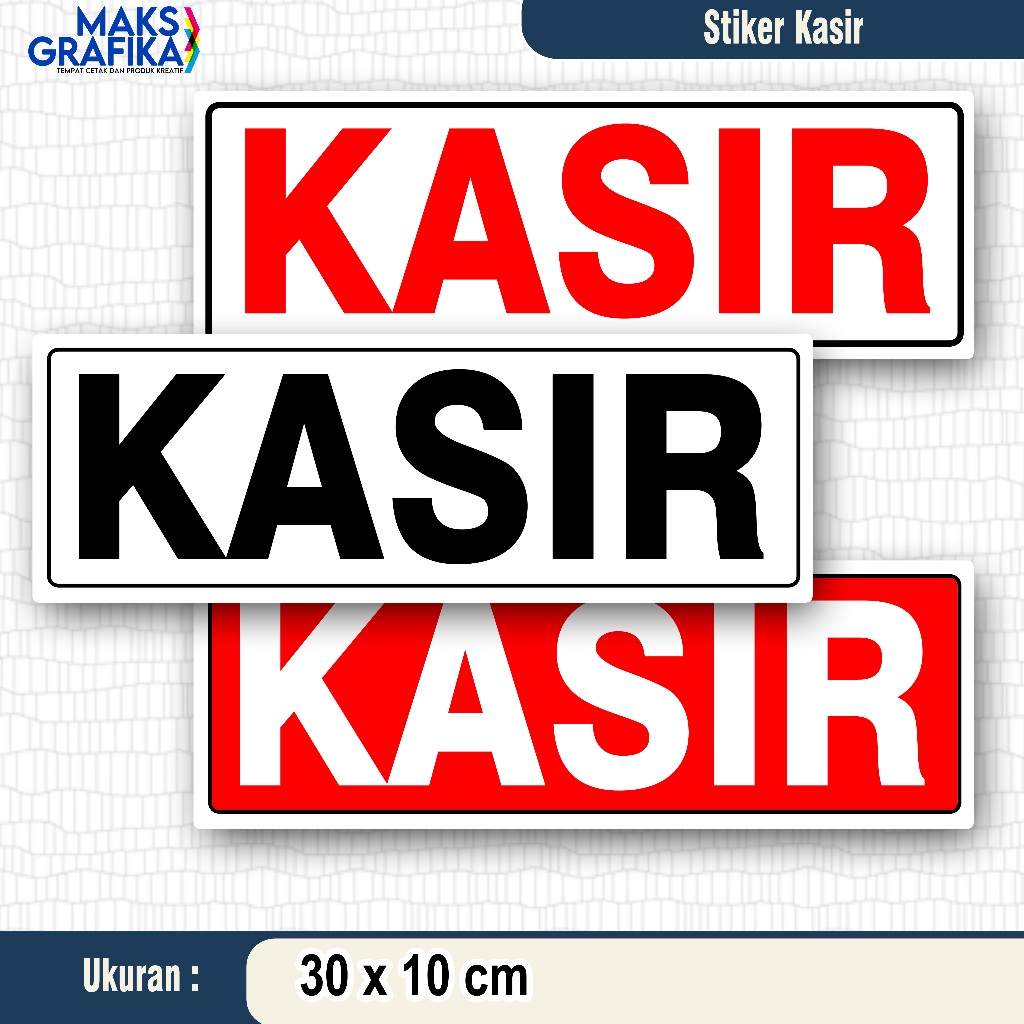 

STIKER KASIR WARNA MERAH DAN HITAM
