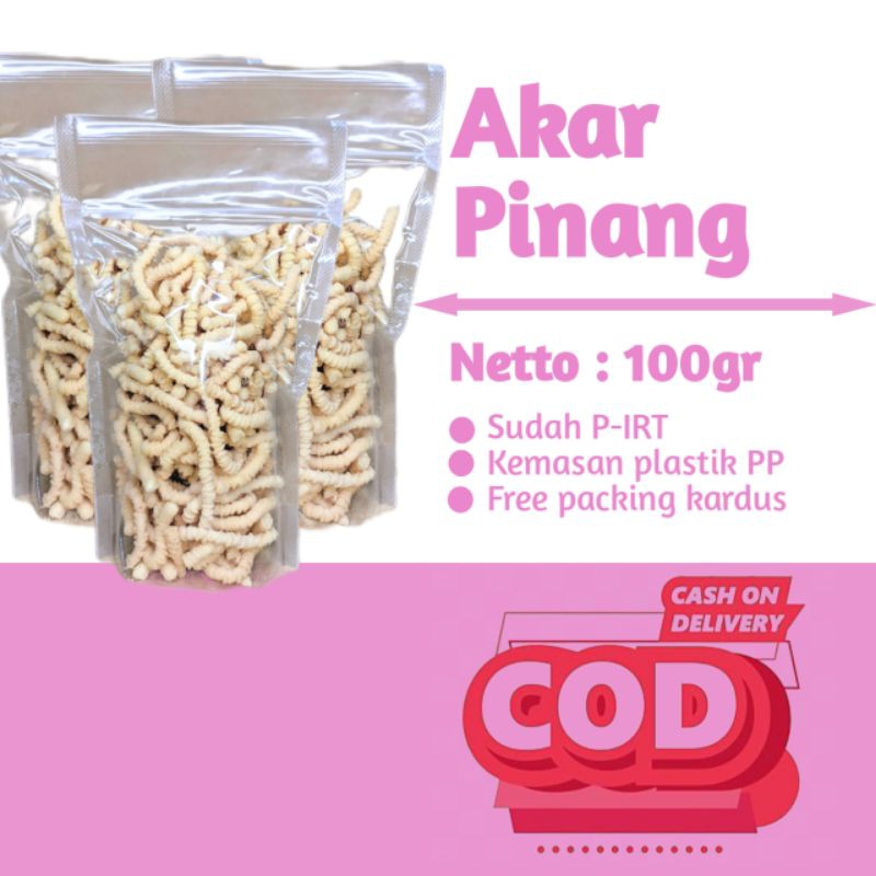 

Cemilan Akar Pinang Renyah Gurih 100gr