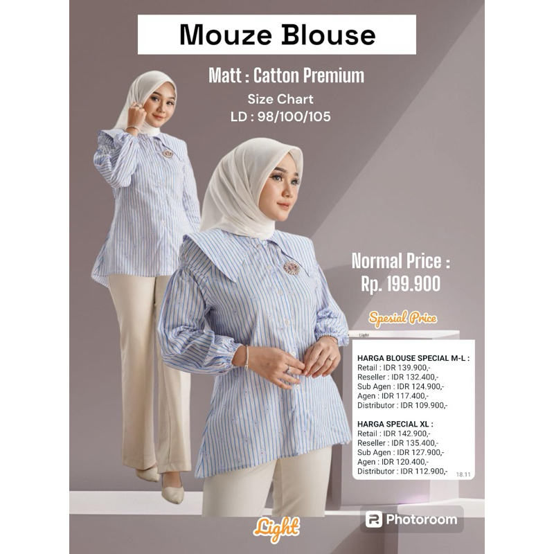 Mooza Blouse & Tunik✅ready✅siap kirim✅ nadheera luxury