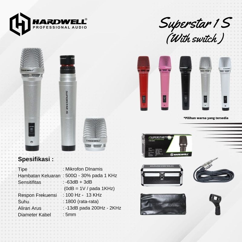 Superstar 1S Mic kabel Hardwell Superstar 1s Mic Dynamis original