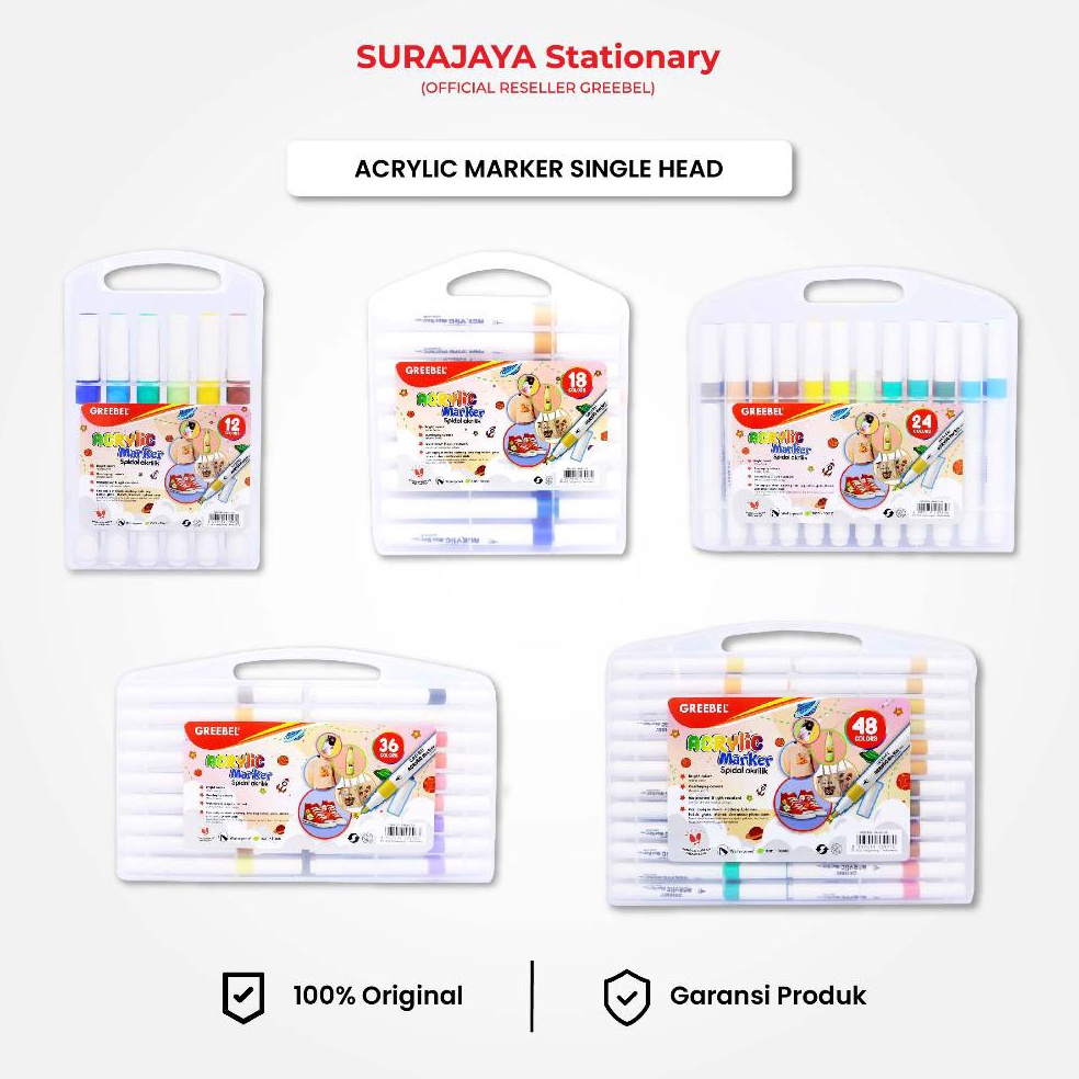 

KODE G34O Spidol Warna Spidol Set Mewarnai Menggambar Multi Fungsi Greebel Acrylic Marker Single Head 1218243648