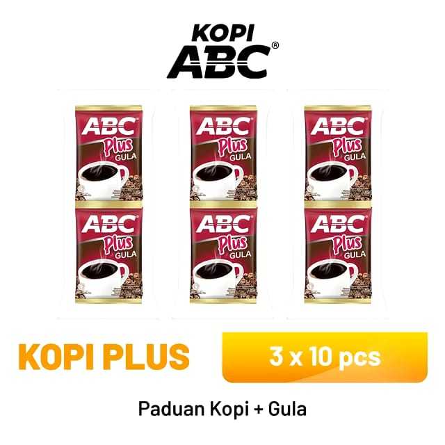 

[ Paket Isi 3 Rtg ] Kopi ABC Plus Gula 10 Pcs X 18gr Paduan Kopi + Gula