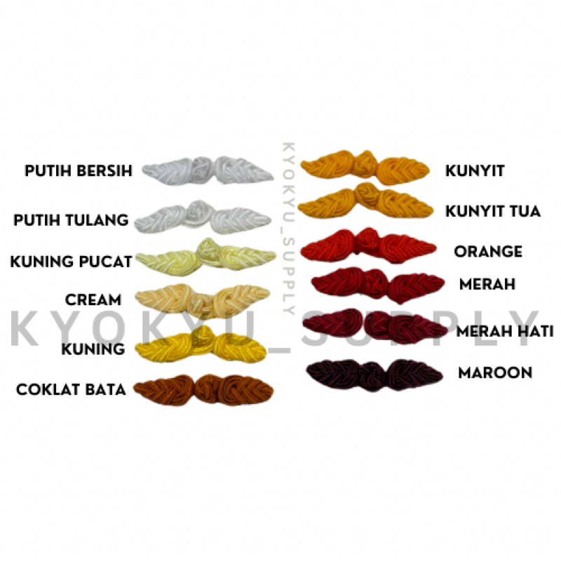 Hisperingin_ Kancing Shanghai / Kancing Cina Model Keong 1 Lusin