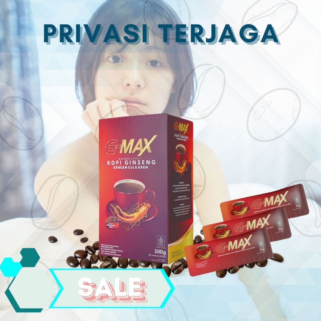 

PROMO COD TERLARIS KOPI G-MAX Minuman Kopi Gingseng Penambah Stamina 1 Box isi 5 sachet Original