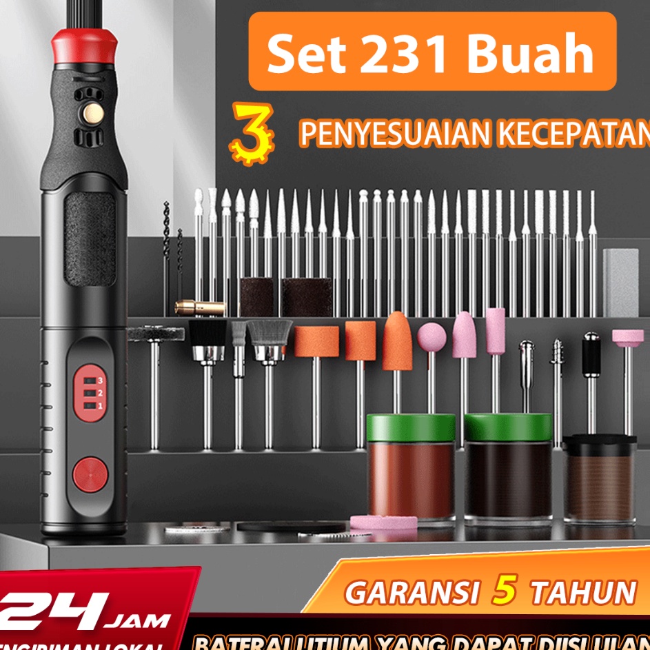 Model Terkeren  COD SOARFLY Bor Mini Grinder Set Mesin Ukir Poles Gerinda Listrik Alat Ukir Grafir A