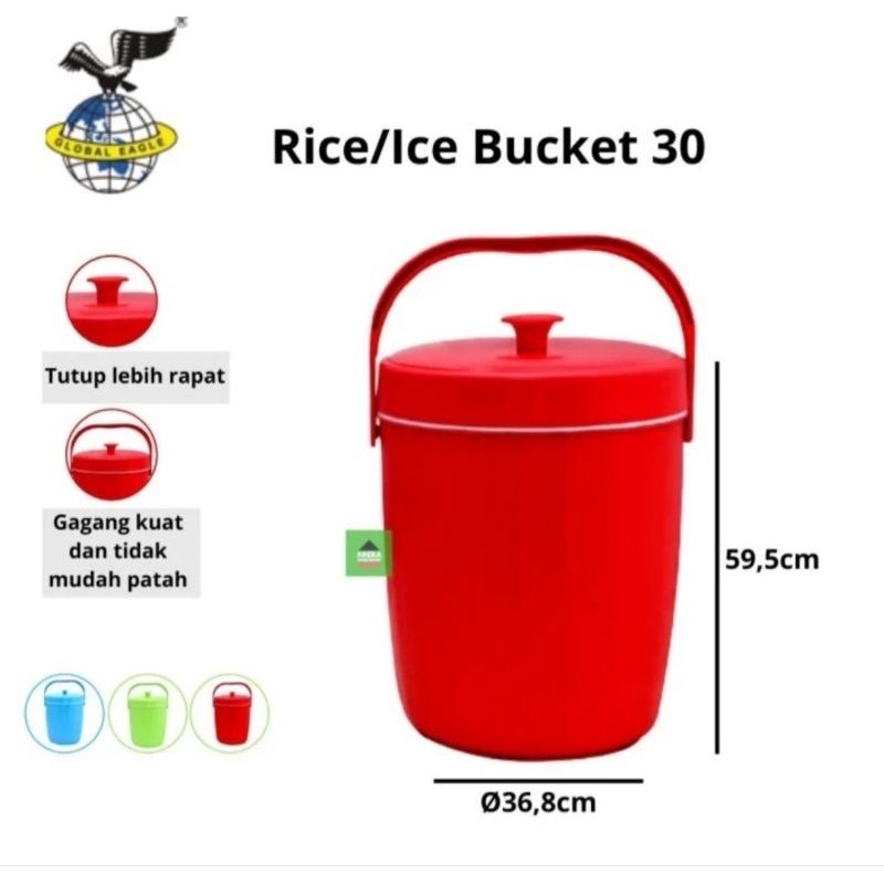 Global Eagle Termos Es / Termos Nasi 30 Liter Merah Biru Hijau BATAM