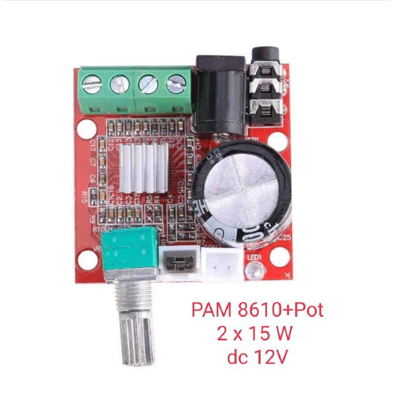 PAM8610+Pot Mini Stereo Amplifier Class D