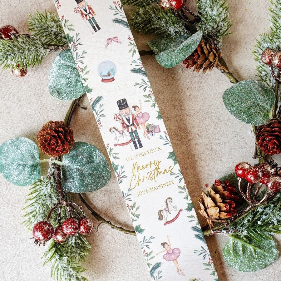 

10 Pcs Sticker Label Motif Christmas Nutctacker Ukuran 5 x 30cm