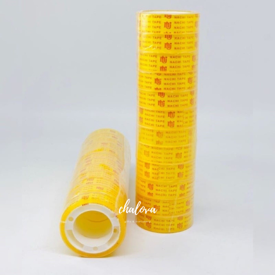 

[LUSIN] ISOLASI NACHI KECIL TRANSPARAN/ SELOTIP/ STATIONERY TAPE 12 MM X 25 YARD ISI 12 PCS