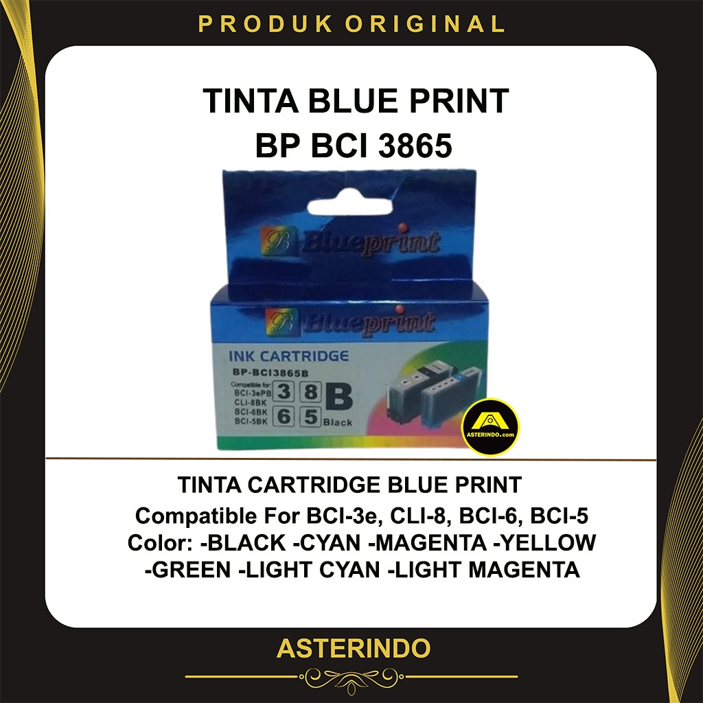 Cartridge Blue Print Tinta Ink BP BCI 2865 Black Color Hitam Warna
