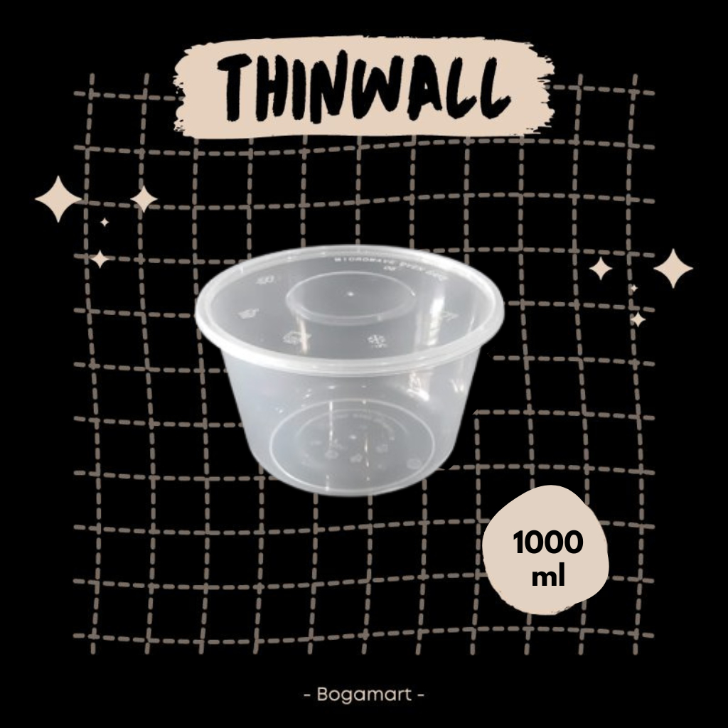 Thinwall OTI Pack Round 1000ml / Food Container / Packaging Makanan / Mangkok Plastik