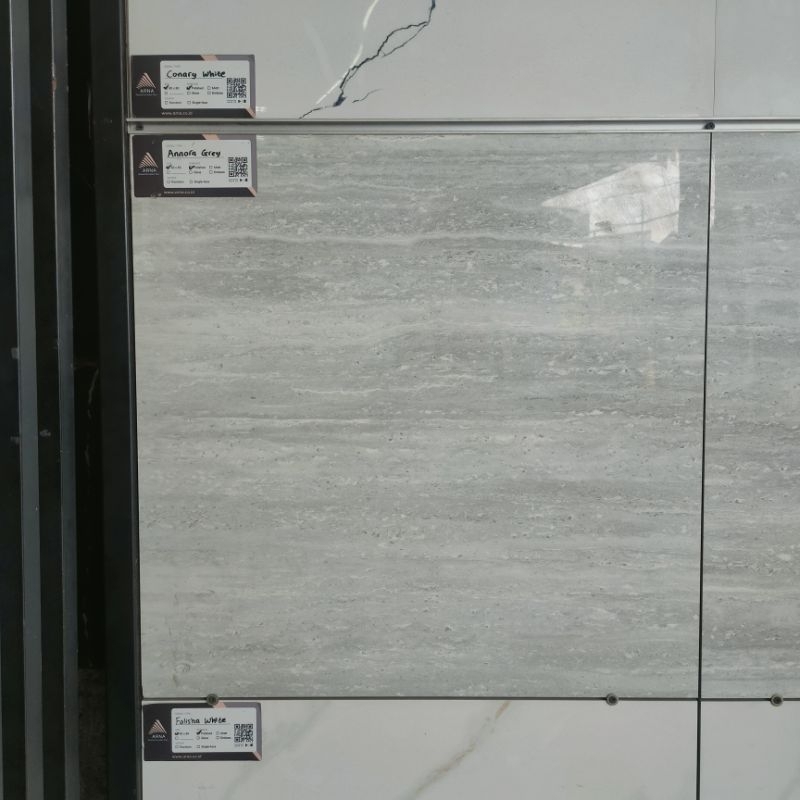 Granite motif travertine 60x60 arna annora grey glossy polished