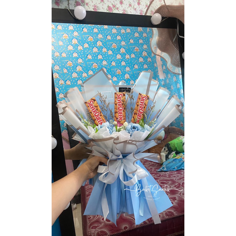 

Buket Silverqueen, Buket Snack, Buket mix bunga