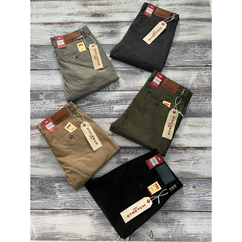 Celana Panjang Pria chinos olive green