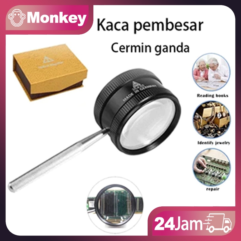 

Kaca Pembesar 35x AB77 / Lup Lensa Magnifier Handheld / Membaca Perhiasan Komponen / Loupe