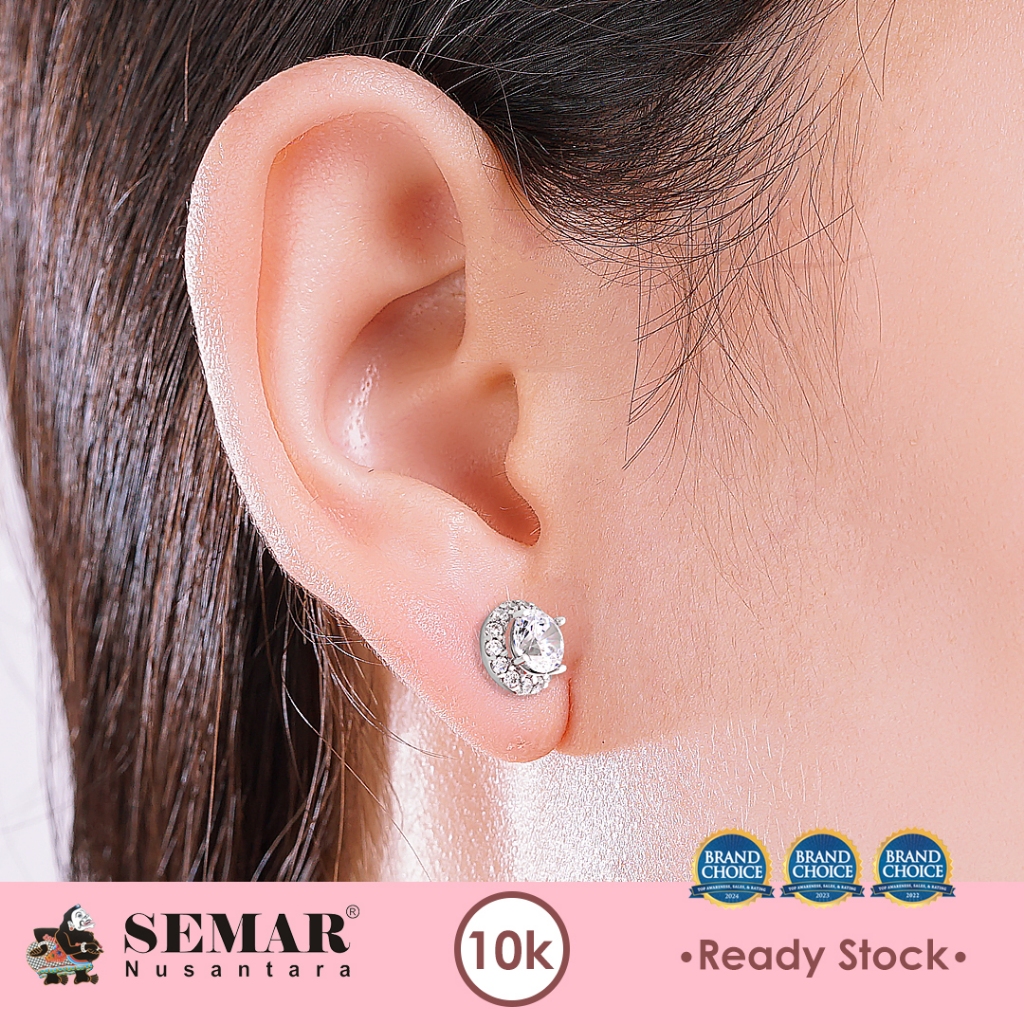 Anting Emas Galina Rose White 10K Semar Nusantara