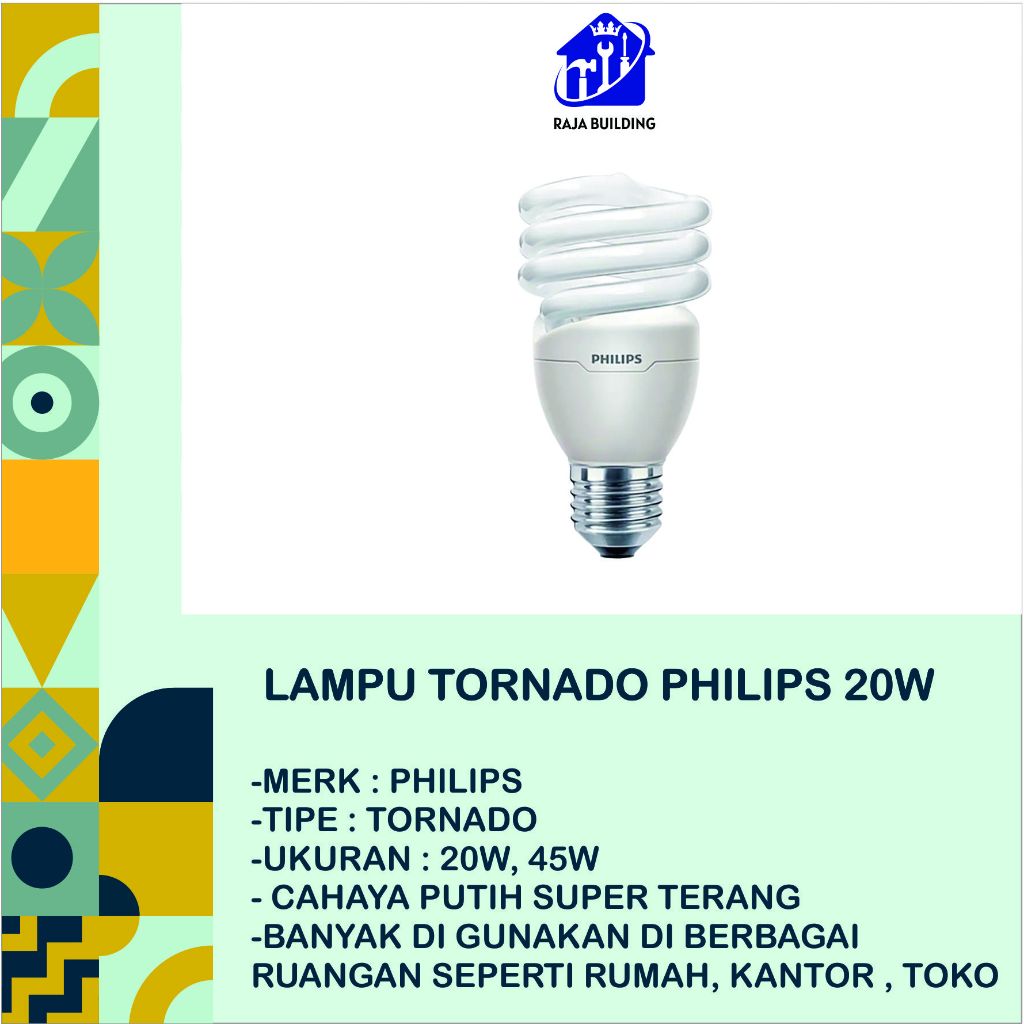 LAMPU TORNADO PHILIPS /LAMPU SPIRAL/LAMPU CFL