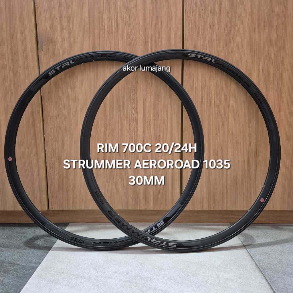 rim rims velg strummer 700c aeroroad 1035 disc bisa rim brakes 20h 24h profile 30mm HARGA SATUAN