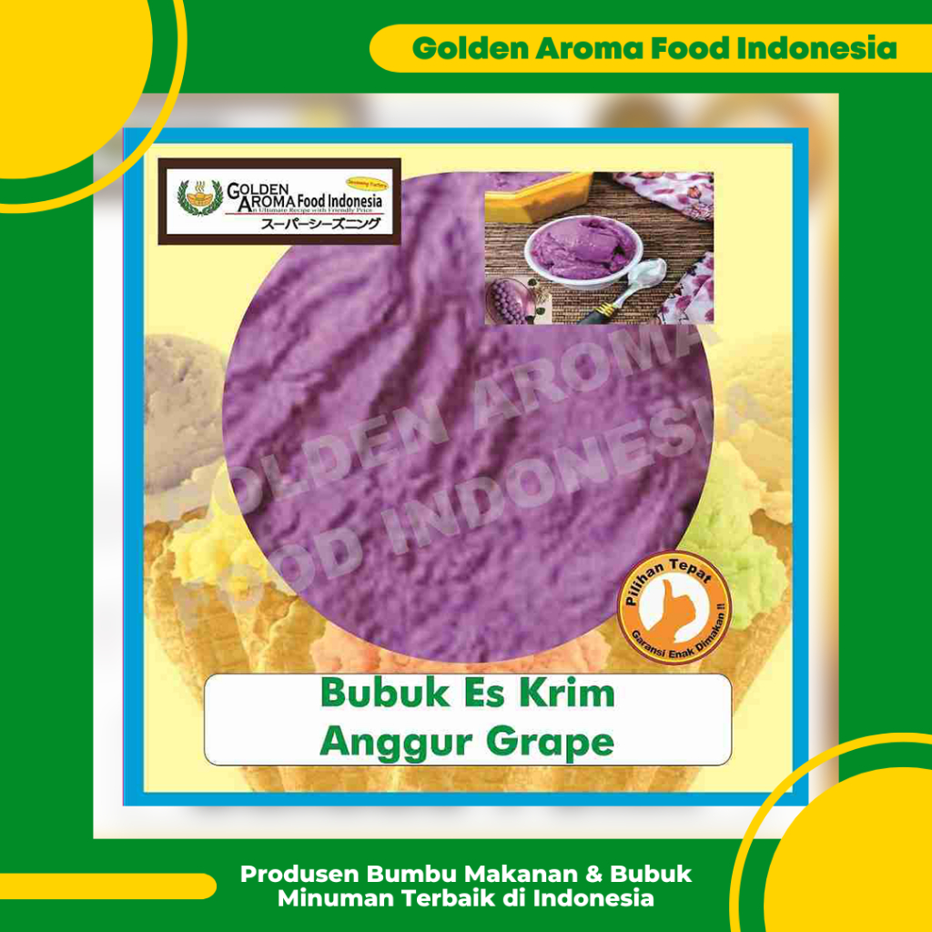 

Bubuk Es Krim Rasa Anggur 1 Kg l Serbuk Ice Cream Powder Buah Grape 1Kg Kiloan Bahan Eskrim Instan Premix Soft Hard Gelato Murah Enak Terbaik GAFI Bandung Jakarta Surabaya Jogja Padang Semarang Palembang Medan Riau Serang Yogyakarta Solo Cirebon Tangerang