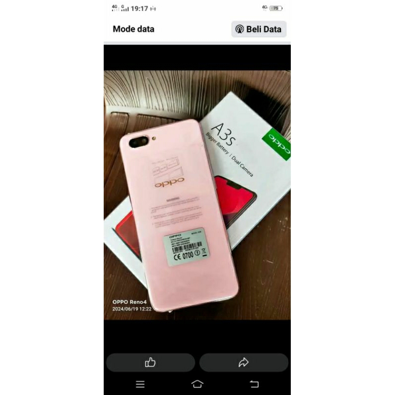 Hp Oppo A3S Terbaru HANDPHONE Oppo A3S Ram 6 / 128GB