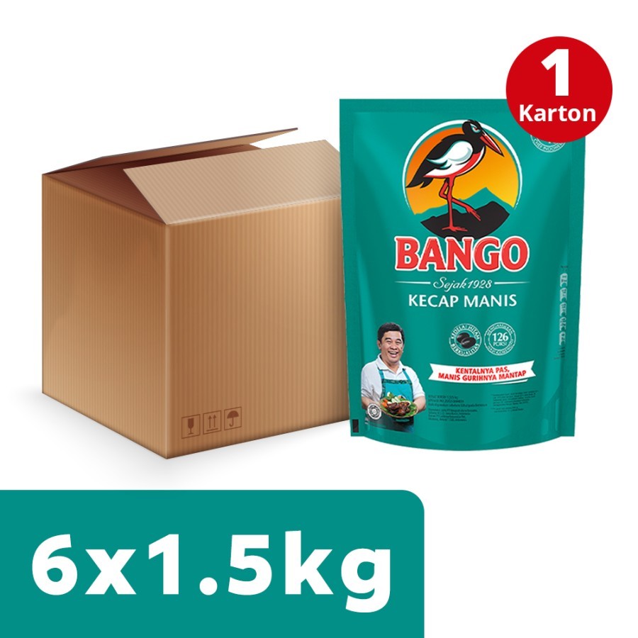 

[ 1 Karton Isi 6pcs ] Bango Kecap Manis 1.5kg Kemasan Jumbo