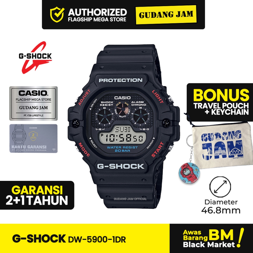 Jam Tangan G-Shock DW-5900-1DR DW-5900-1 DW-5900 DW5900 DW 5900