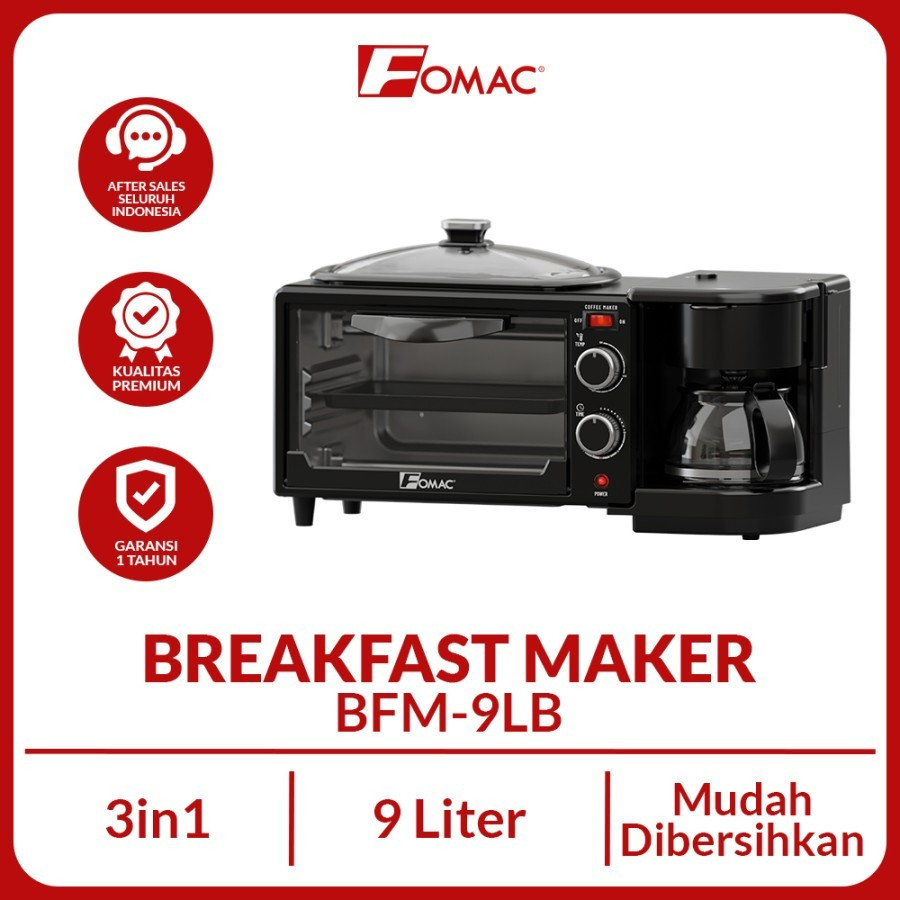 FOMAC Breakfast maker 3 in 1 BFM-9LB Mesin Pemanggang Coffee Maker