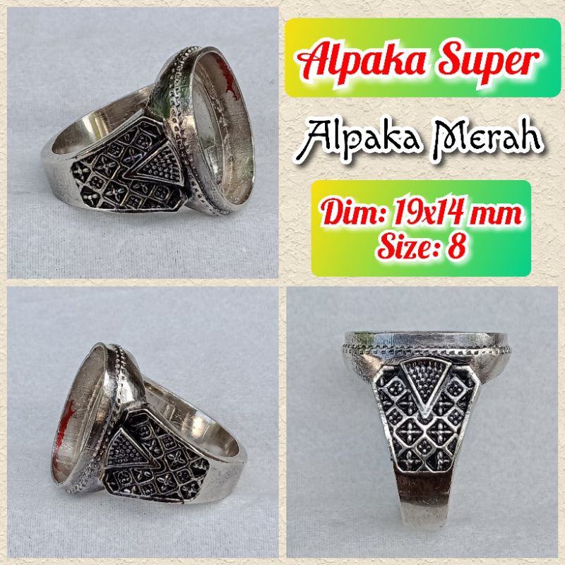 Emban alpaka super alpaka full ukir Bali untuk batu akik Full.10