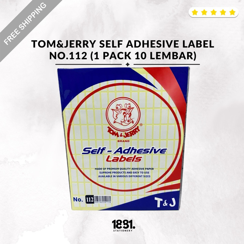 

TOM&JERRY Self Adhesive Label No.112 (1 Pack 10 Lembar)