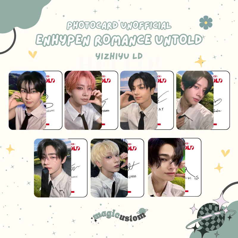 [ PO ] PC PHOTOCARD UNOFFICIAL ENHYPEN ROMANCE UNTOLD POB BENEFIT LD LUCKY DRAW YIZHIYU R2 GITDAS GI