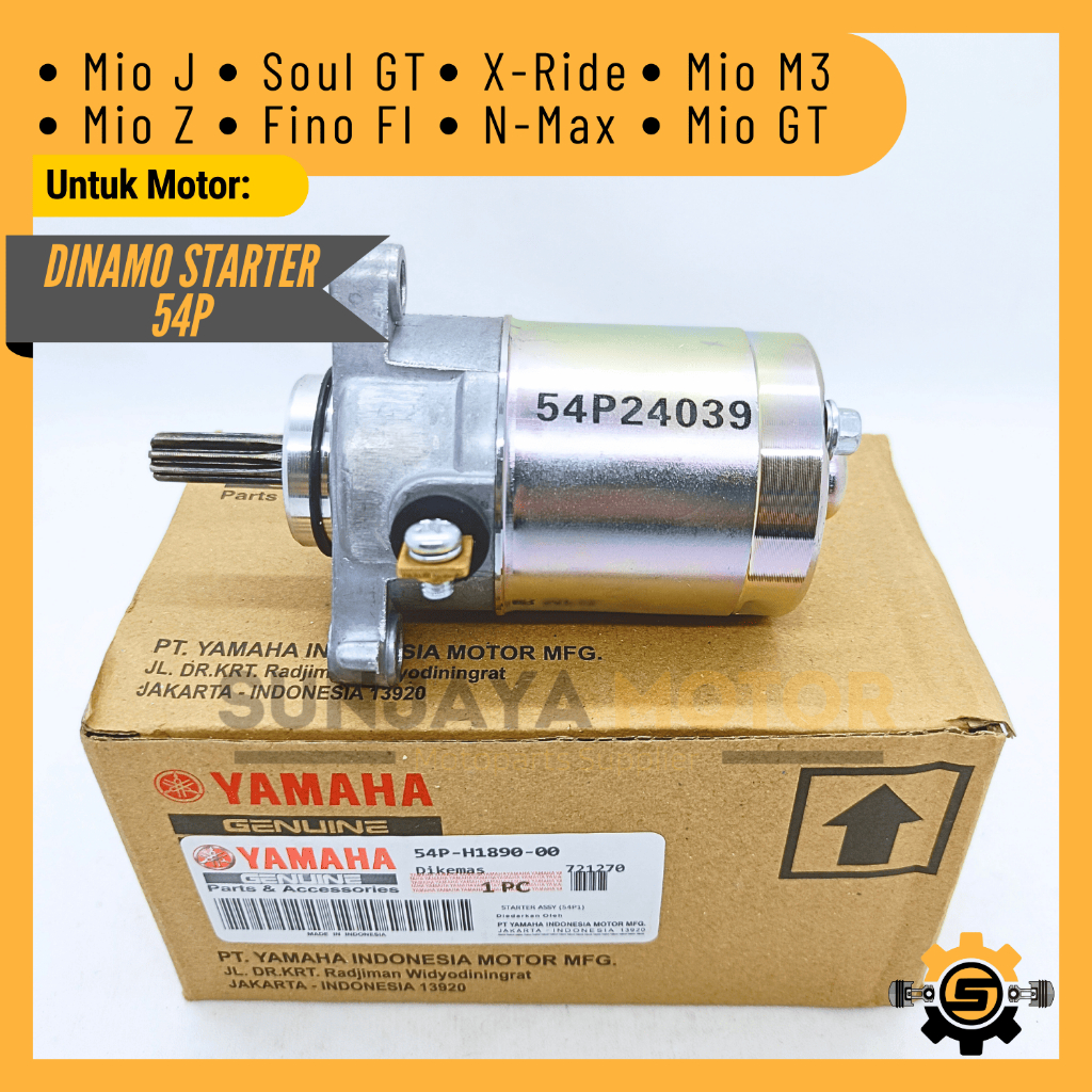 Motor Stater Kualitas Original Yamaha 54P Dinamo Starter Mio J Mio M3 NMax Old Fino FI Soul GT XRide
