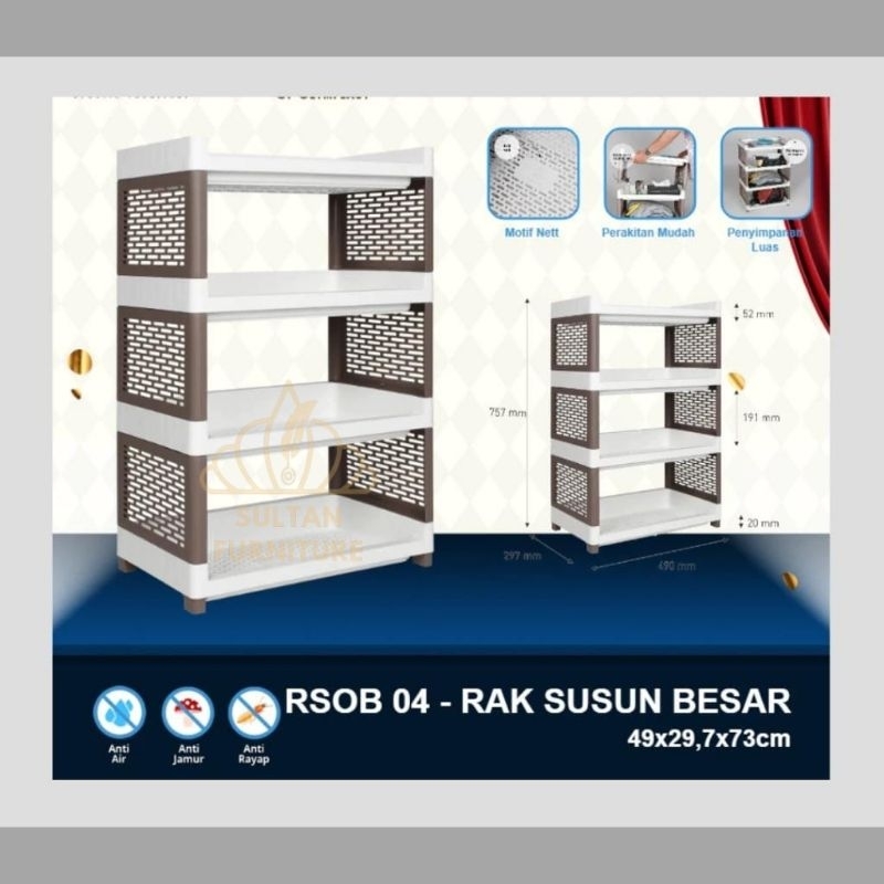 OLYMPLAST - RSOB/RAK SUSUN BESAR/RAK SUSUN PLASTIK/RAK SUSUN SERBAGUNA/RAK PENYIMPANAN