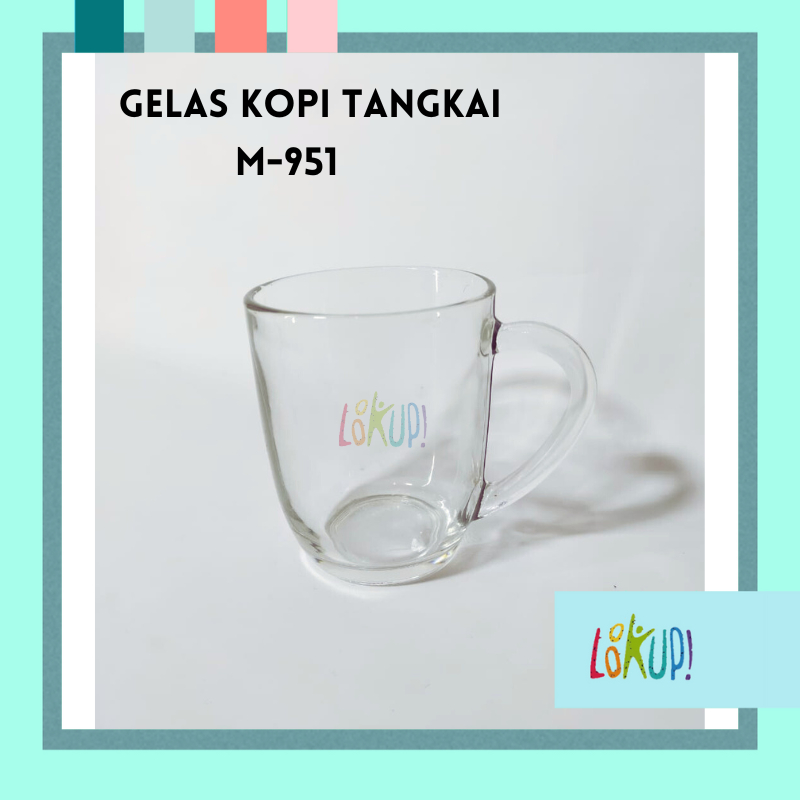 Gelas Kaca Beling / Gelas Gagang / Gelas Kopi / Cangkir Teh / Cangkir Kopi 250ml