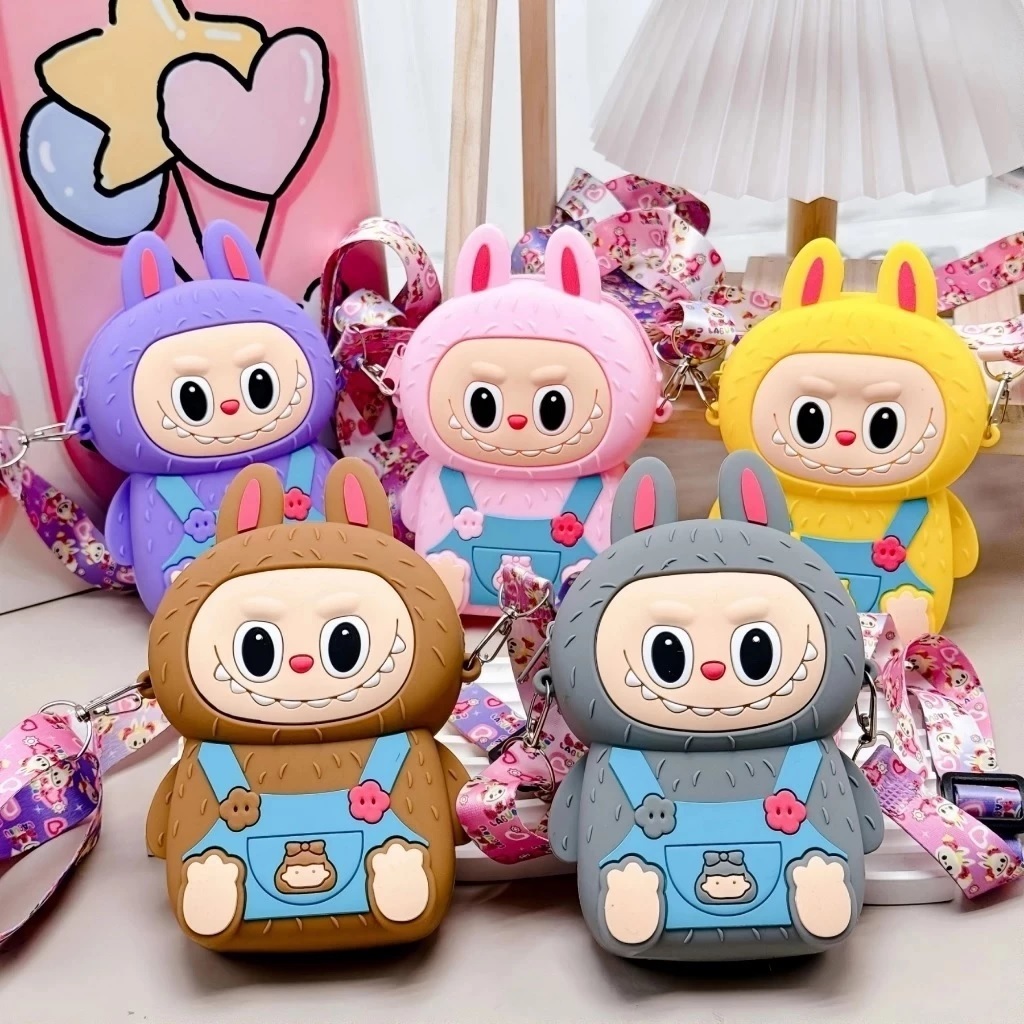 TAS SELEMPANG MINI LABUBU ANAK-ANAK/ DOMPET KOIN & HP - KenjiShop