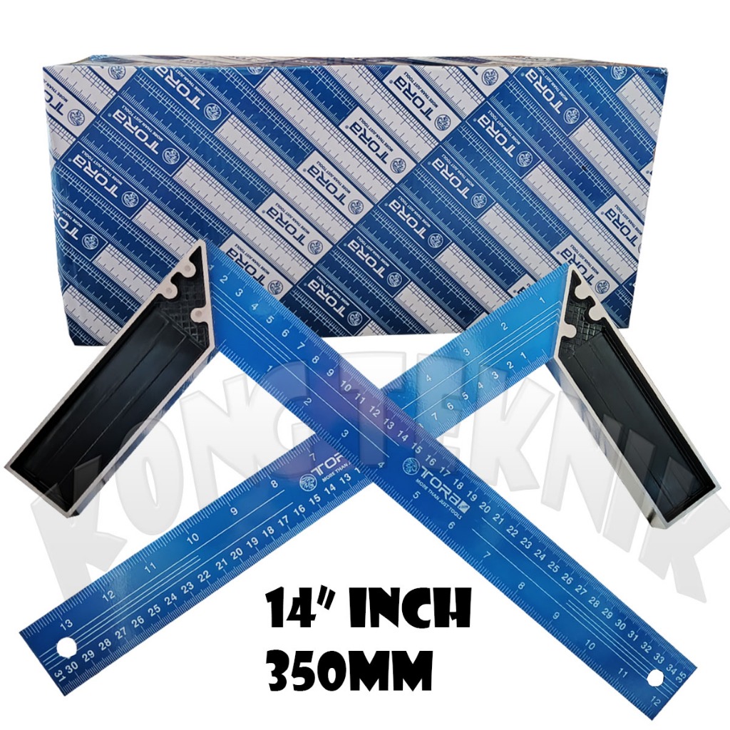 

Siku Meter Murah / Siku Tukang Penggaris 14INCH 35cm dan 12INCH 30cm - TORA