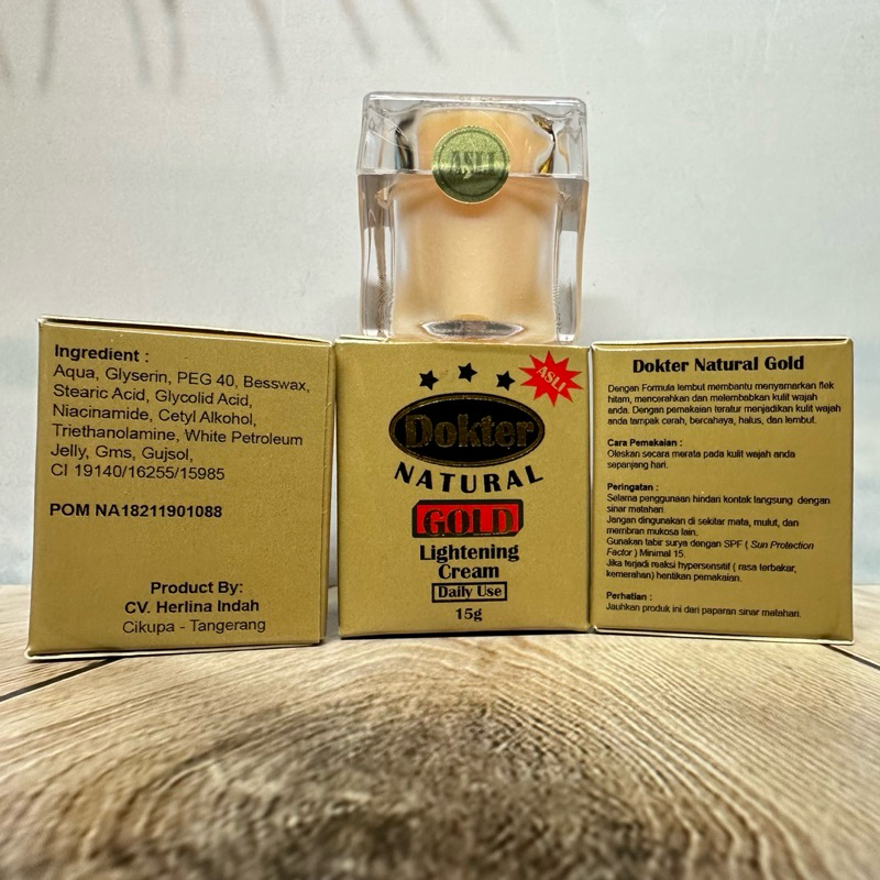 Cream Dokter Natural Gold CV.Herlina Indah Bpom